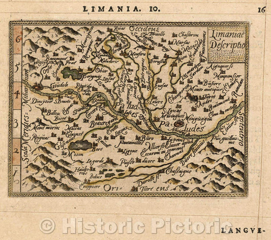 Historic Map : Limaniae Descriptio, 1579 , Vintage Wall Art