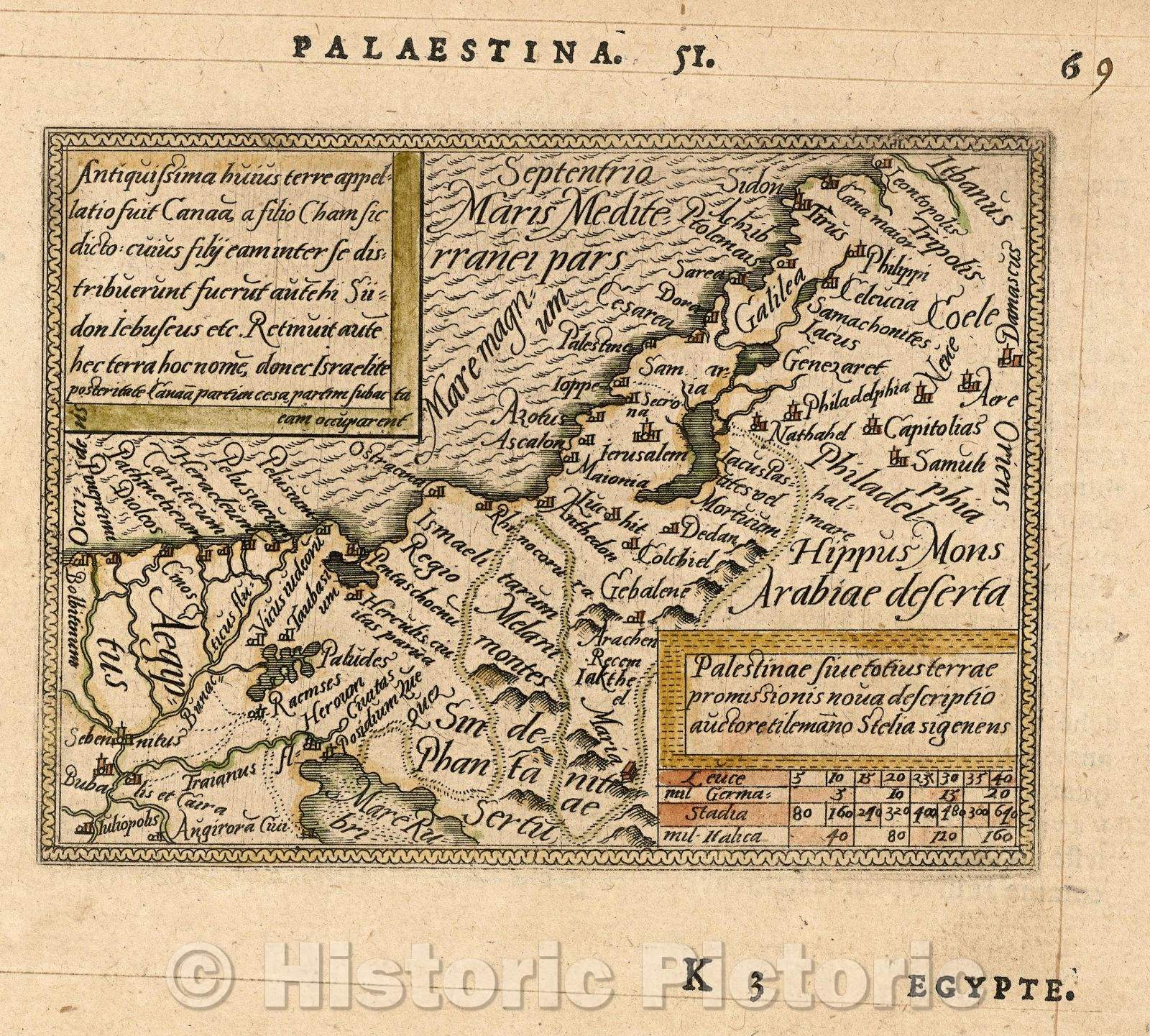 Historic Map : Palestinae sive totius terrae promissionis nova descriptio, 1579 , Vintage Wall Art