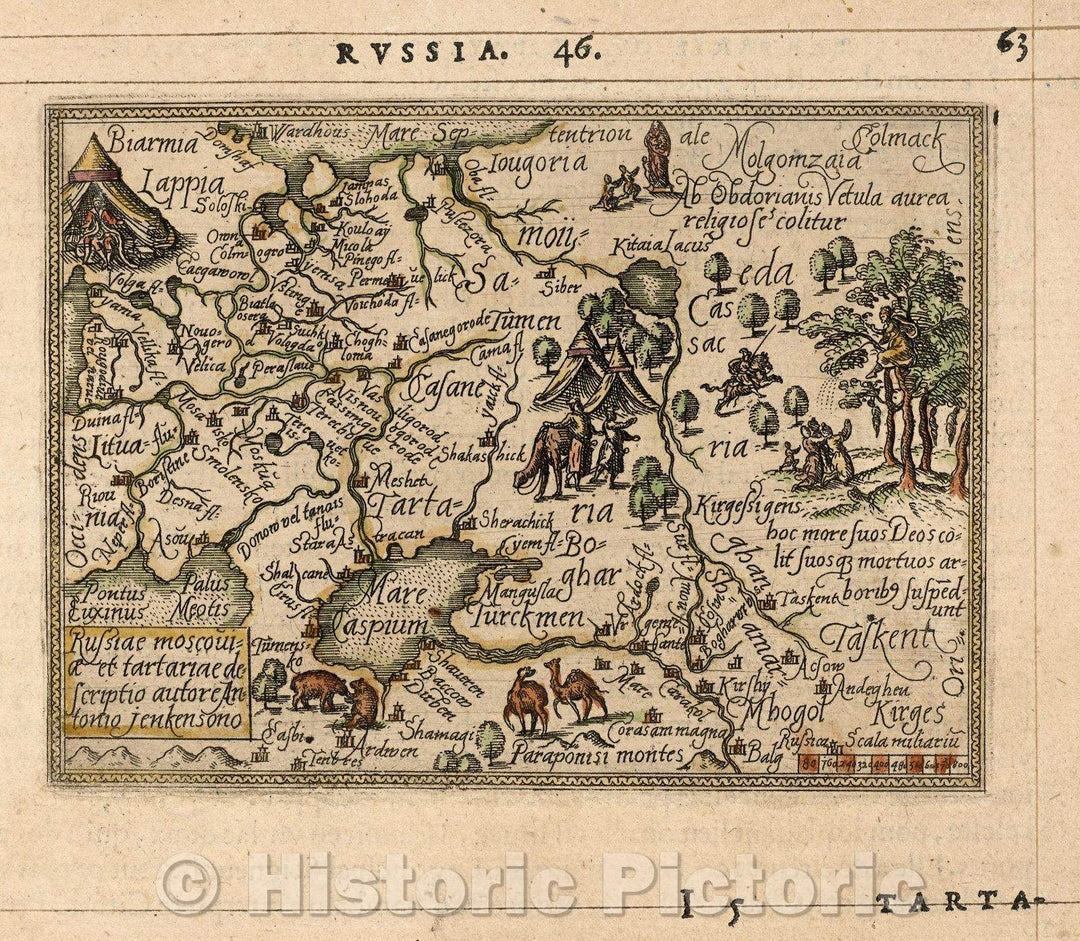 Historic Map : Russiae moscoviae et tartariae descriptio, 1579 , Vintage Wall Art