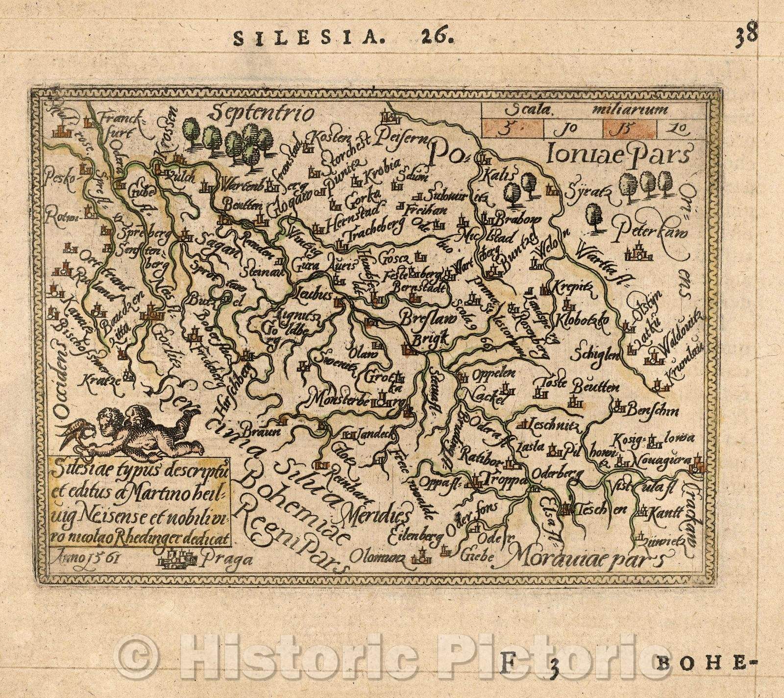 Historic Map : Silesiae typus descriptus et editus a Martino heilvig, 1579 , Vintage Wall Art