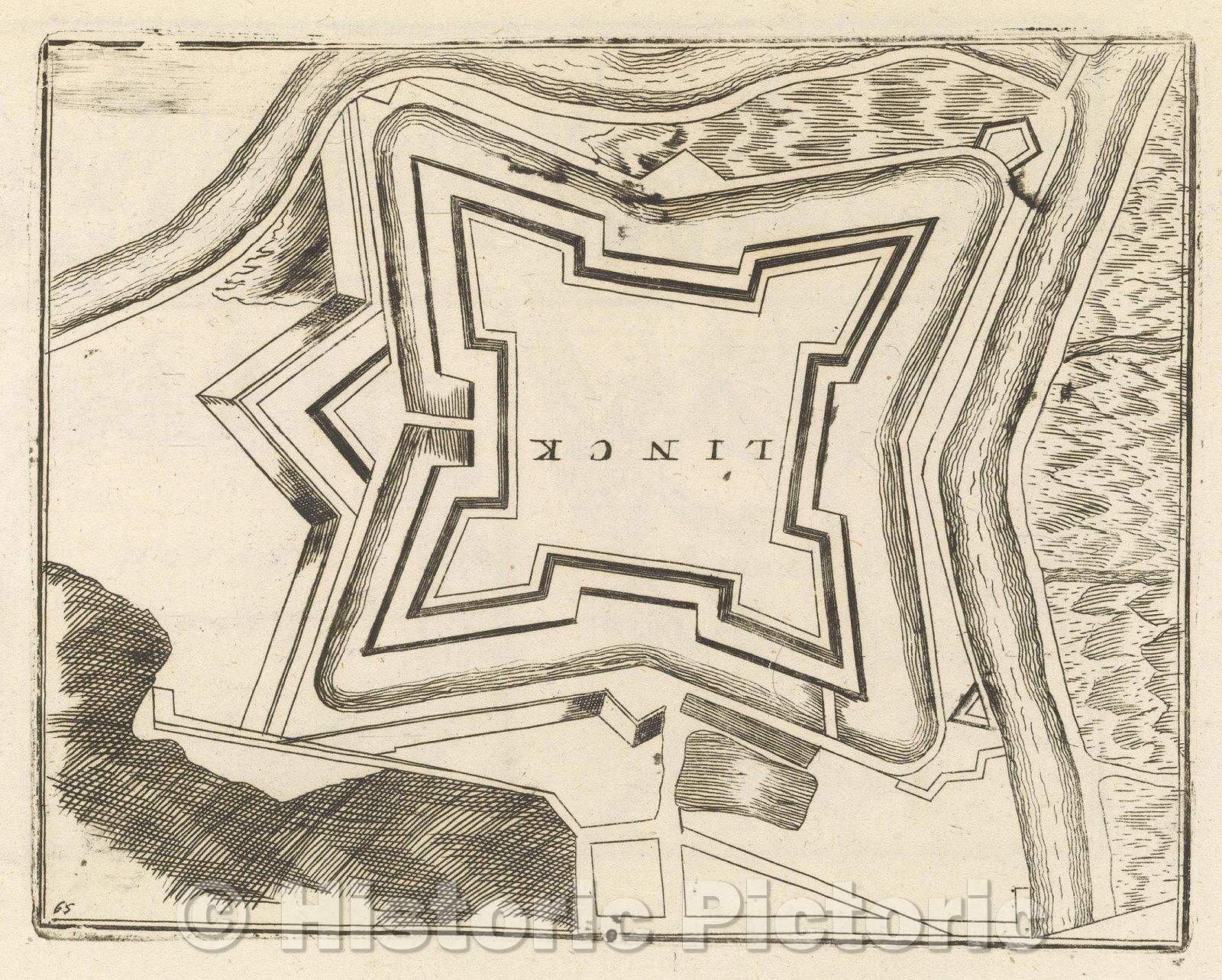 Historic Map : Theater of war, divided into 48 parts, Linck, 1706 , Vintage Wall Art