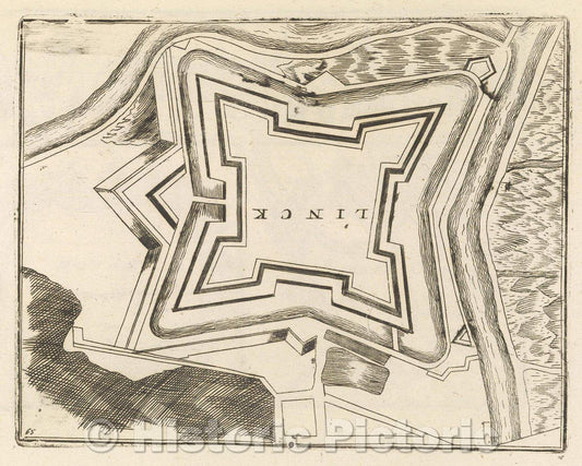 Historic Map : Theater of war, divided into 48 parts, Linck, 1706 , Vintage Wall Art