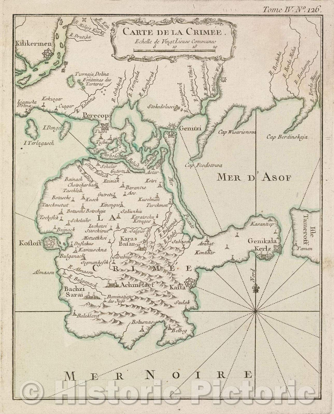 Historic Map : Tome IV. No. 126., Tome IV. No. 126., 1764 , Vintage Wall Art