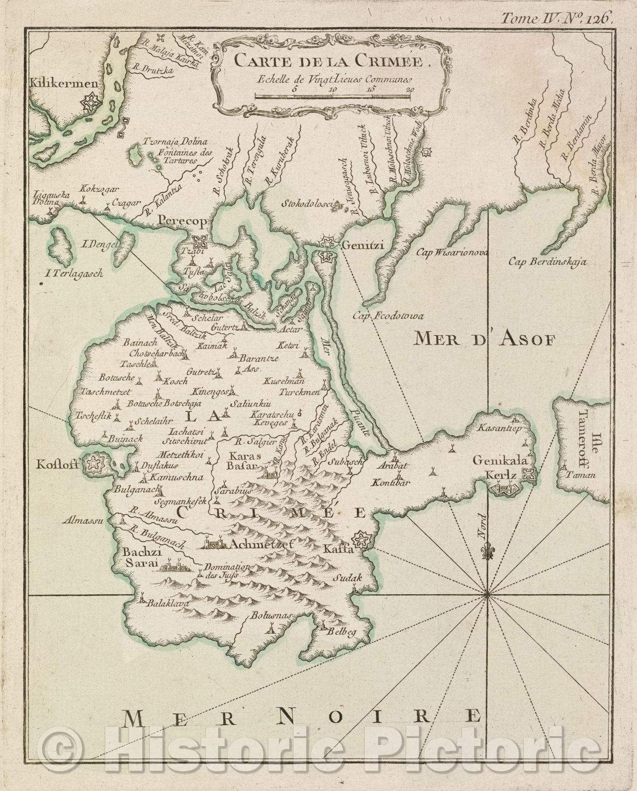 Historic Map : Tome IV. No. 126., Tome IV. No. 126., 1764 , Vintage Wall Art