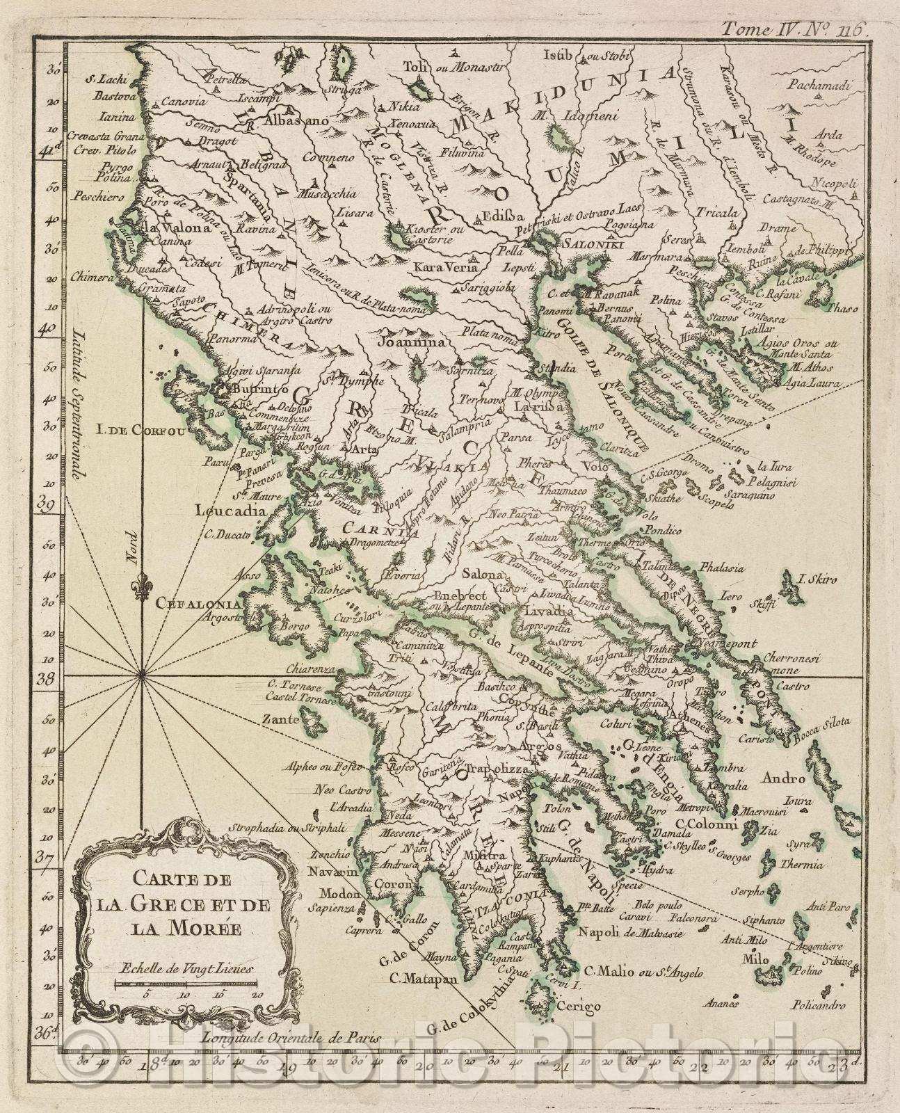 Historic Map : Tome IV. No. 116., Tome IV. No. 116., 1764 , Vintage Wall Art