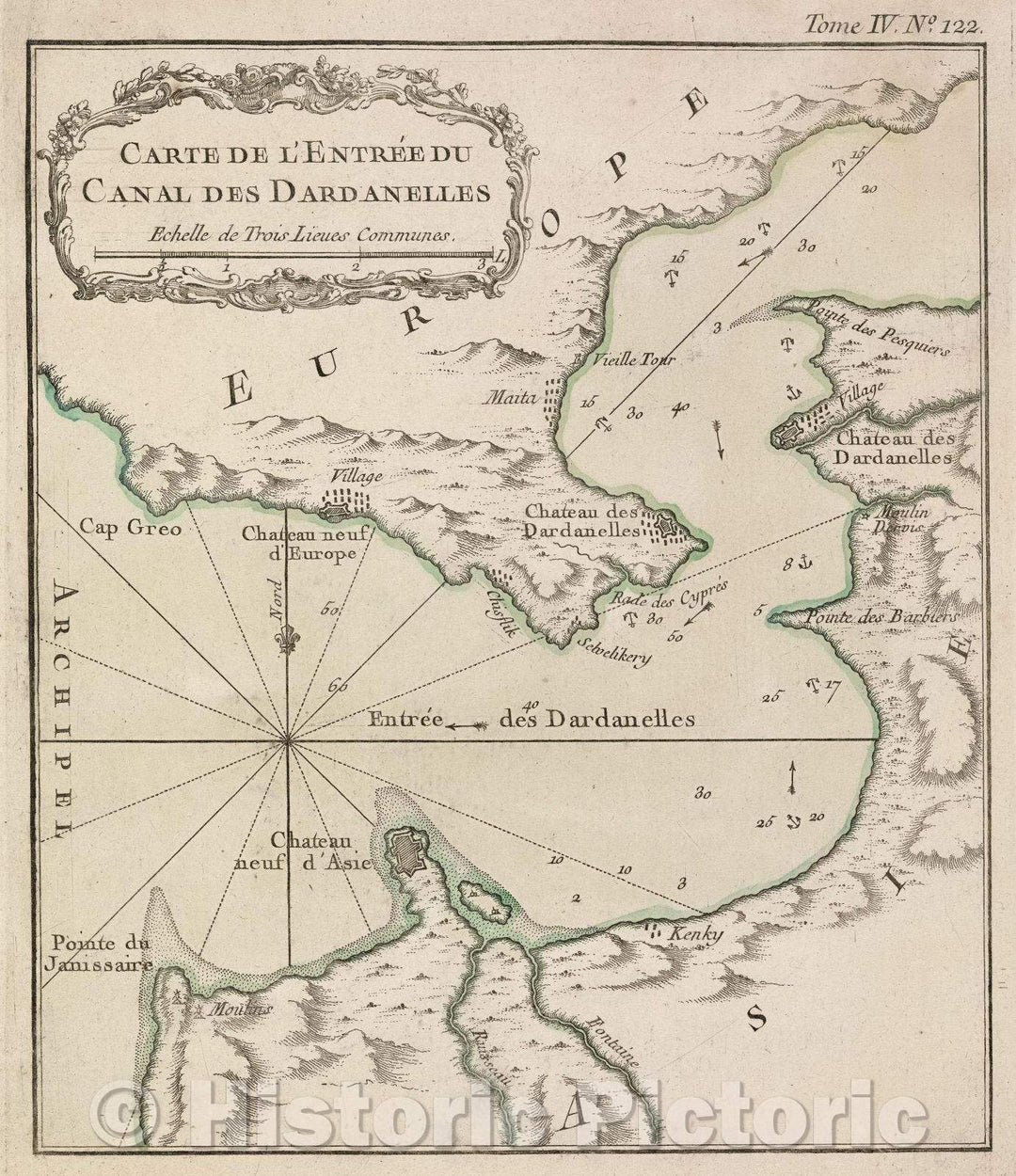 Historic Map : Tome IV. No. 122., Tome IV. No. 122., 1764 , Vintage Wall Art