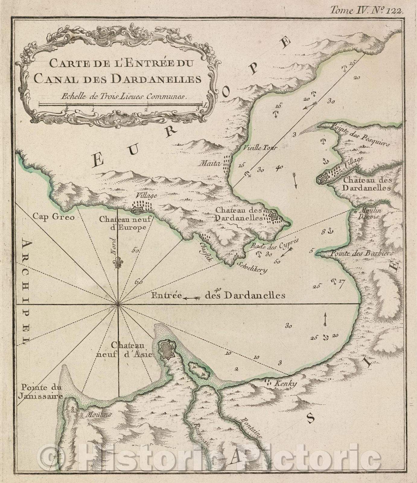 Historic Map : Tome IV. No. 122., Tome IV. No. 122., 1764 , Vintage Wall Art