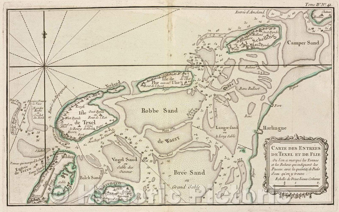 Historic Map : Tome IV. No. 41., Tome IV. No. 41., 1764 , Vintage Wall Art