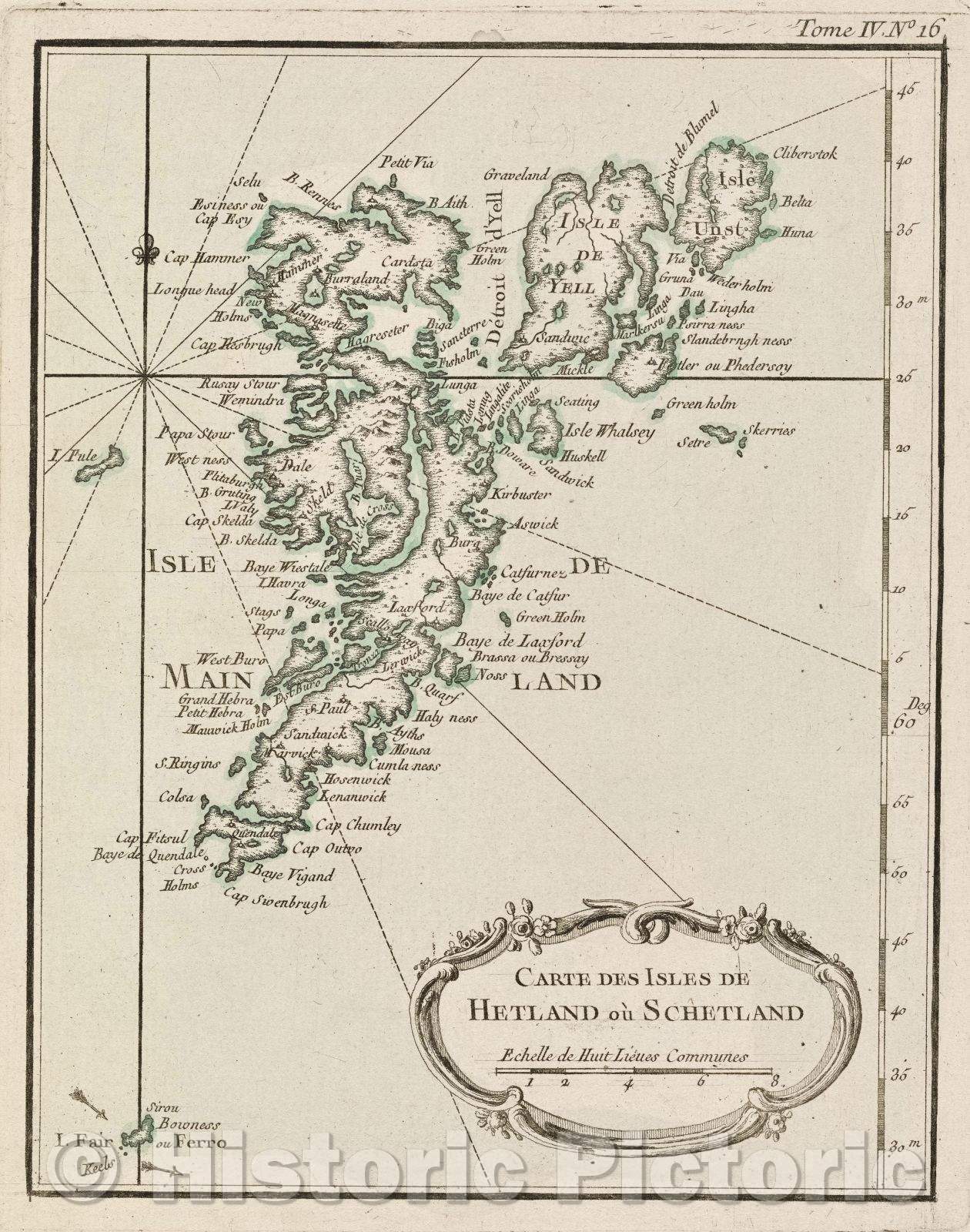 Historic Map : Tome IV. No. 16., Tome IV. No. 16., 1764 , Vintage Wall Art