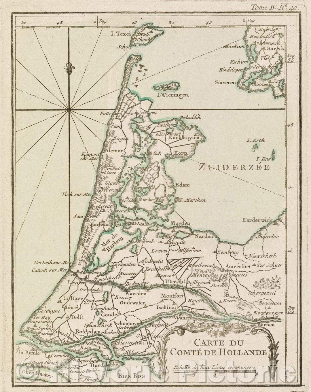 Historic Map : Tome IV. No. 40., Tome IV. No. 40., 1764 , Vintage Wall Art