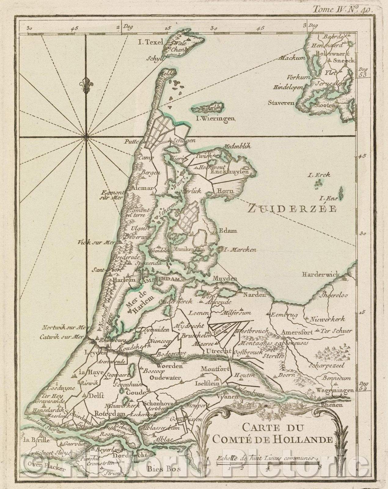 Historic Map : Tome IV. No. 40., Tome IV. No. 40., 1764 , Vintage Wall Art