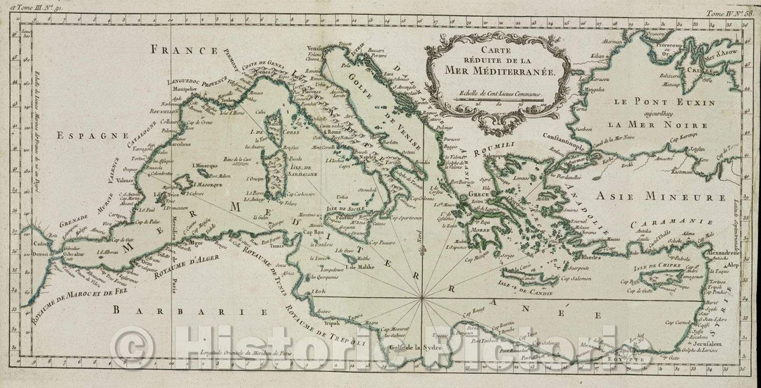 Historic Map : et Tome III. No. 91.; Tome IV. No. 58., 1764 , Vintage Wall Art
