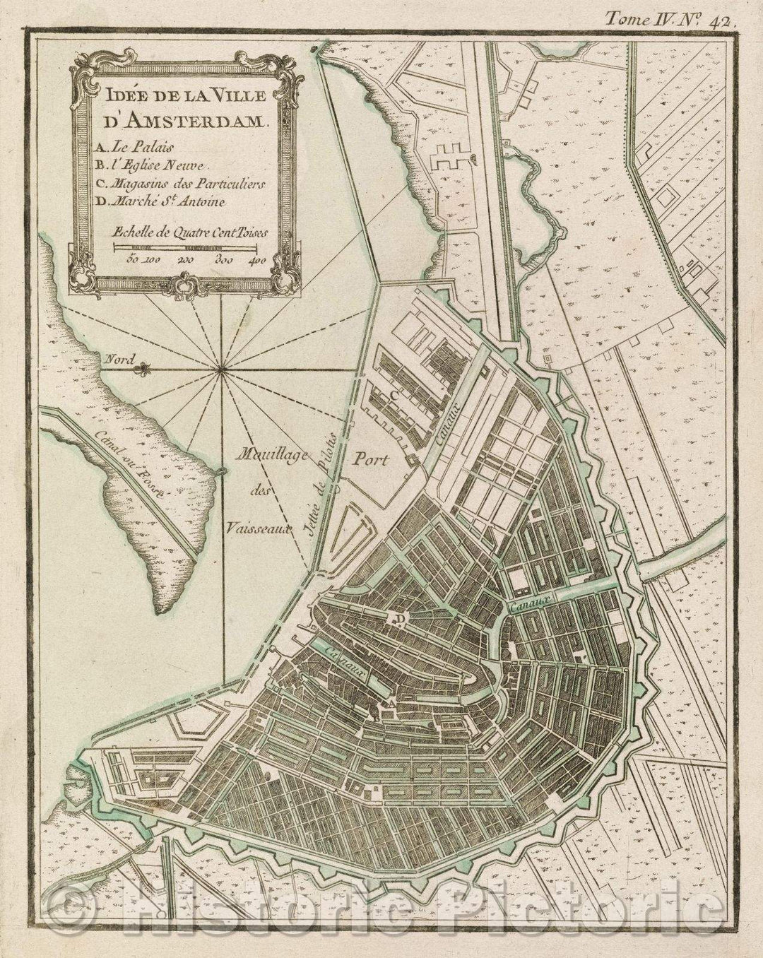 Historic Map : Tome IV. No. 42., Tome IV. No. 42., 1764 , Vintage Wall Art