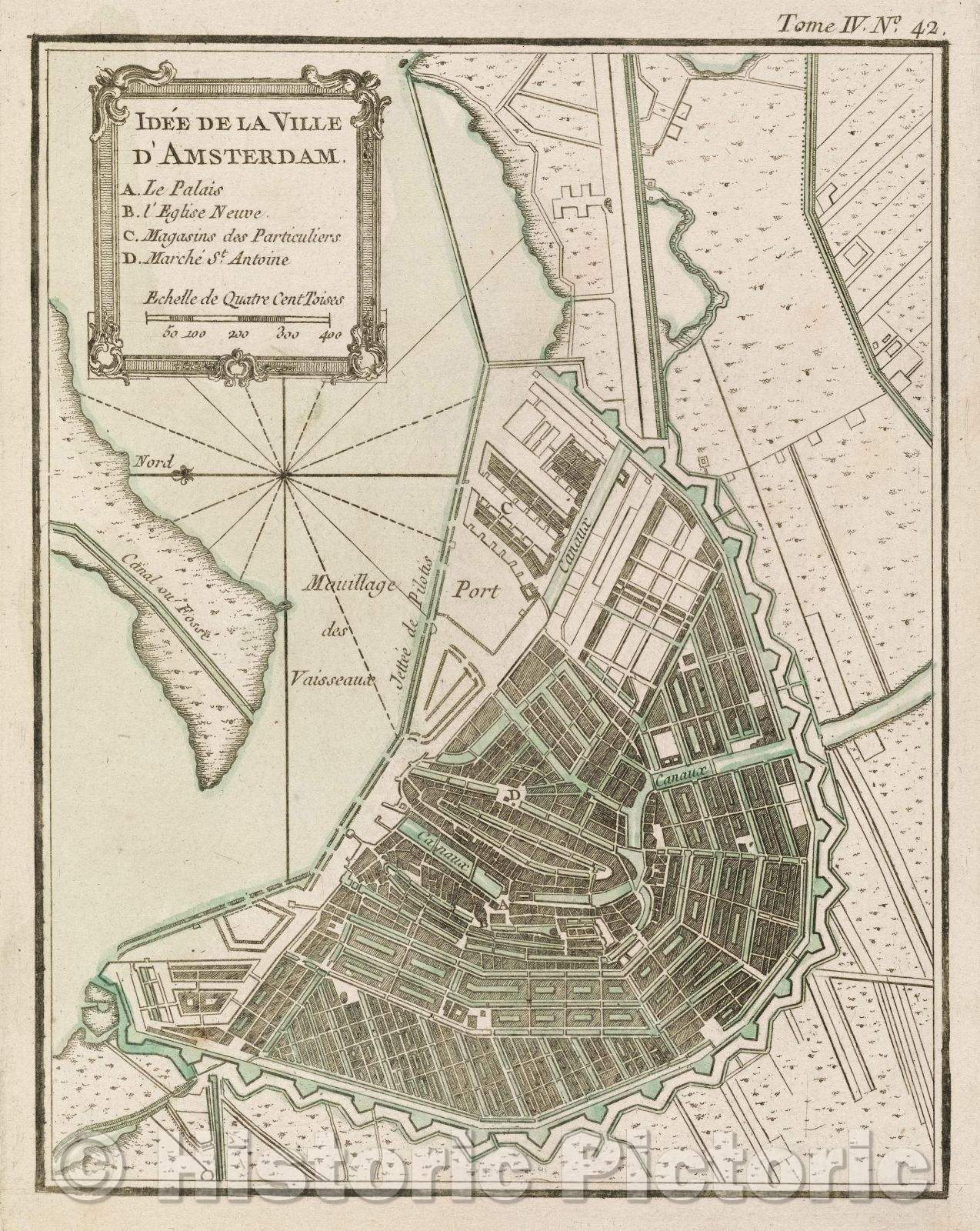 Historic Map : Tome IV. No. 42., Tome IV. No. 42., 1764 , Vintage Wall Art