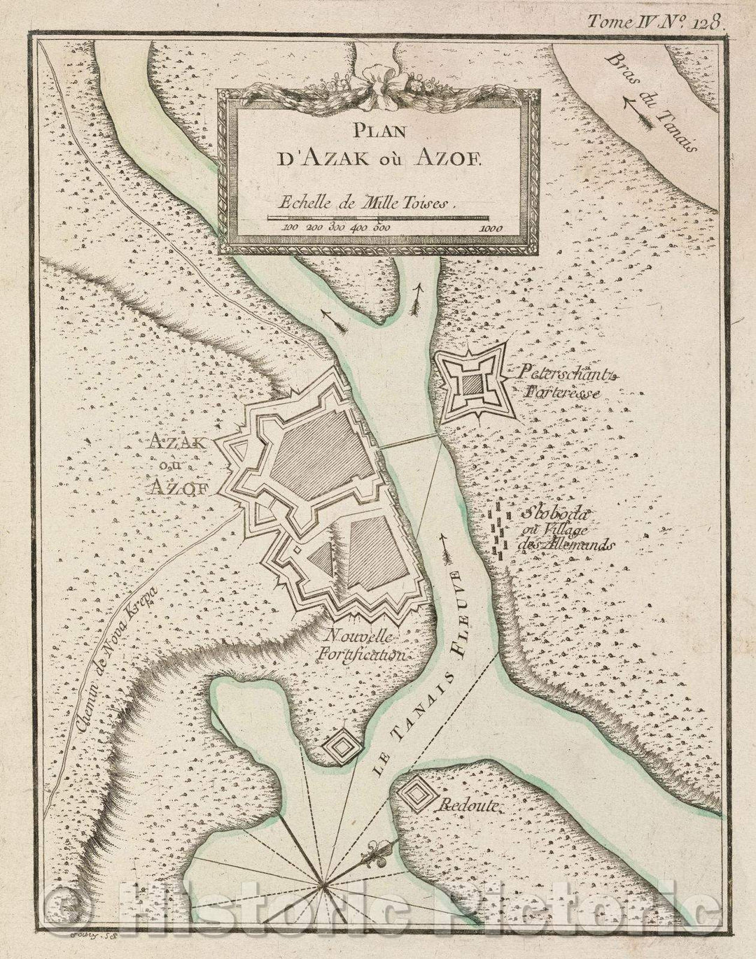 Historic Map : Tome IV. No. 128., Tome IV. No. 128., 1764 , Vintage Wall Art