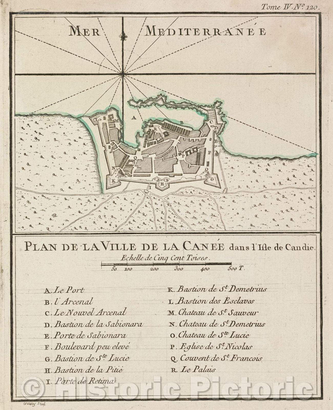 Historic Map : Tome IV. No. 120., Tome IV. No. 120., 1764 , Vintage Wall Art