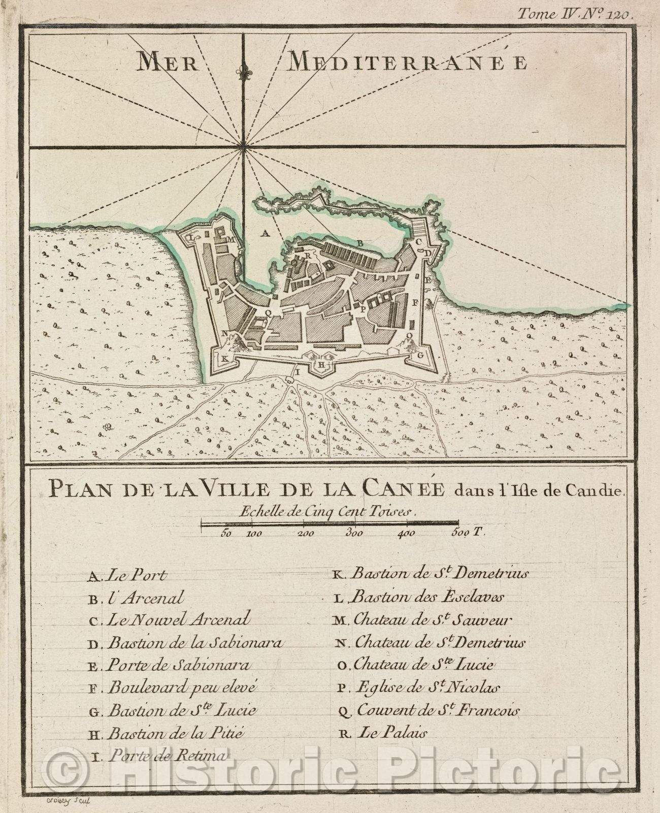 Historic Map : Tome IV. No. 120., Tome IV. No. 120., 1764 , Vintage Wall Art