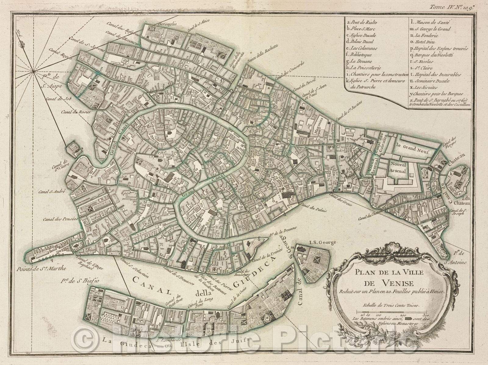 Historic Map : Tome IV. No. 109., Tome IV. No. 109., 1764 , Vintage Wall Art