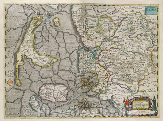 Historic Map : Praefectura Tondern sine Lundtosst Herde Anno 1648, 1648 , Vintage Wall Art