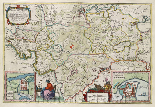 Historic Map : Praefecturae Gottorpiensis par australis. Viro nobili. amplissimo and prudentissimo. Dn. Johanni Hekelauer. Praefecturae gottorpiensis, 1649 , Vintage Wall Art