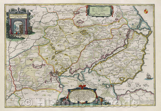 Historic Map : Praefecturae Gottorpiensis pars Borealis., 1662 , Vintage Wall Art