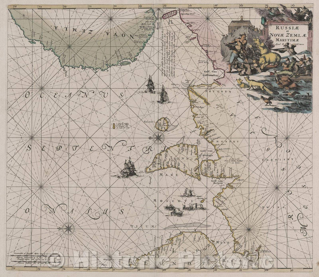 Historic Map : Nova and accuratissima totius terrarum orbis tabula nautica variationum magneticarum index juxta observationes anno., 1700 , Vintage Wall Art