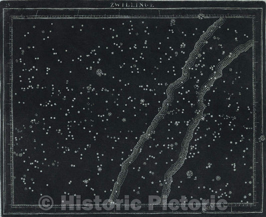 Historic Map : 15  Zwillinge, 1799 , Vintage Wall Art