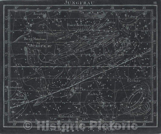 Historic Map : Jungrau  18, 1799 , Vintage Wall Art