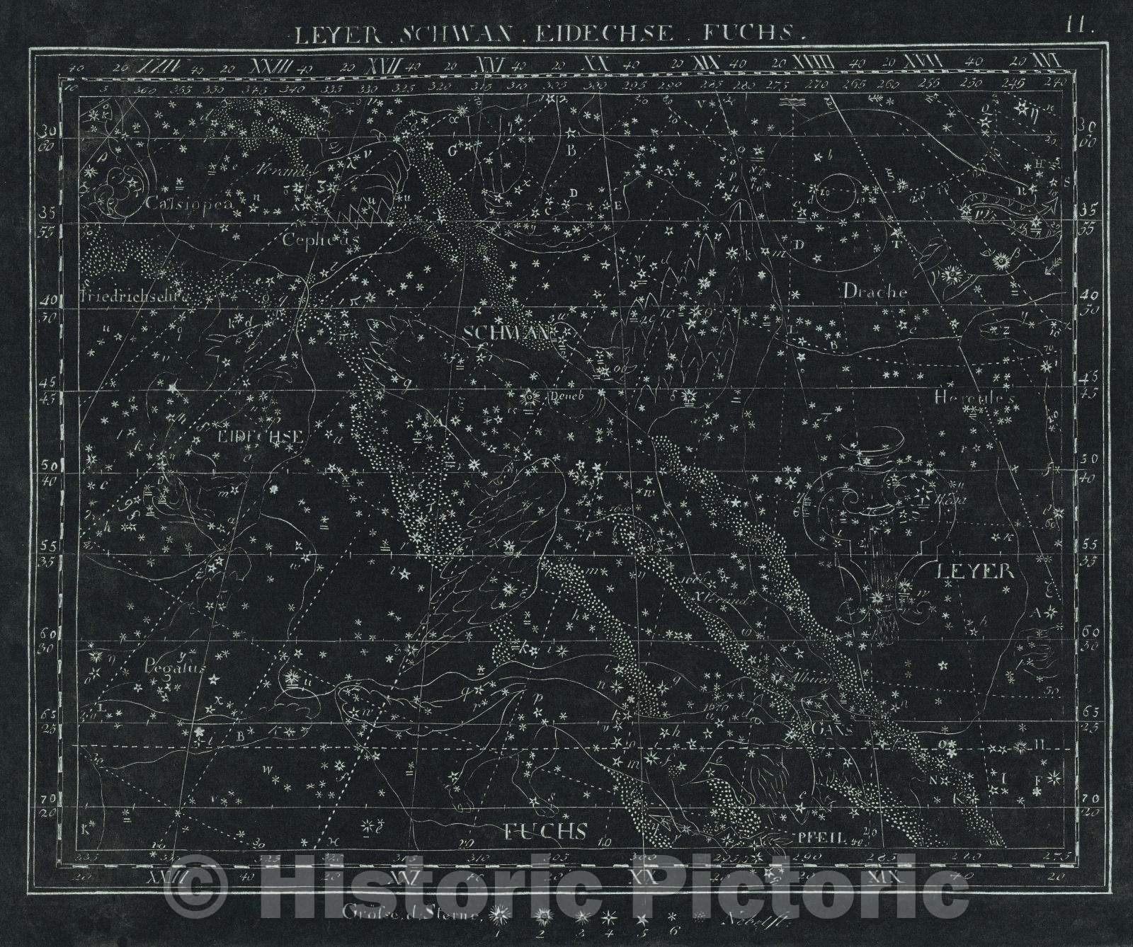 Historic Map : Leyer. Schwan. Eidechse. Fuchs.  11., 1799 , Vintage Wall Art