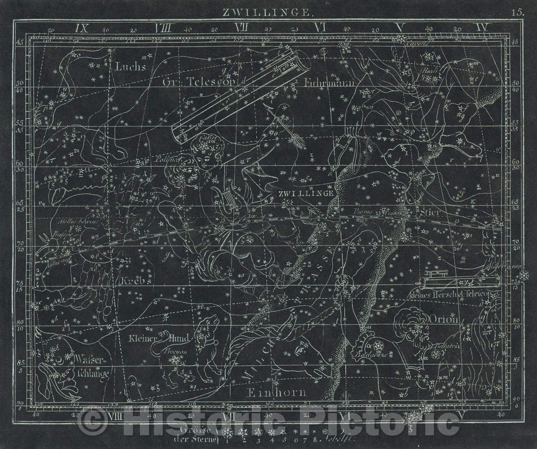 Historic Map : Zwillinge.  15., 1799 , Vintage Wall Art