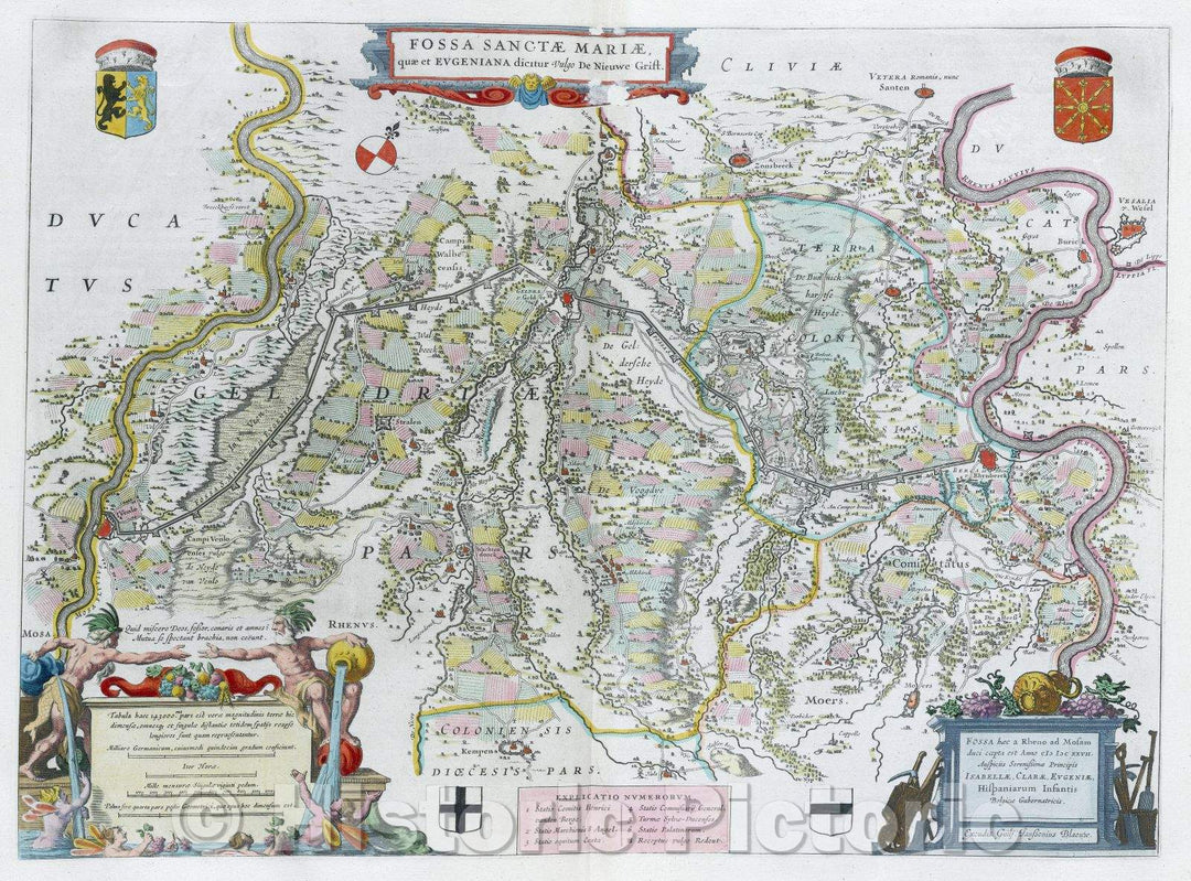 Historic Map : Fossae Sanctae Mariae quae et Eugeniana dicitur vulgo de Nieuwe Grift., c. 1664 , Vintage Wall Art