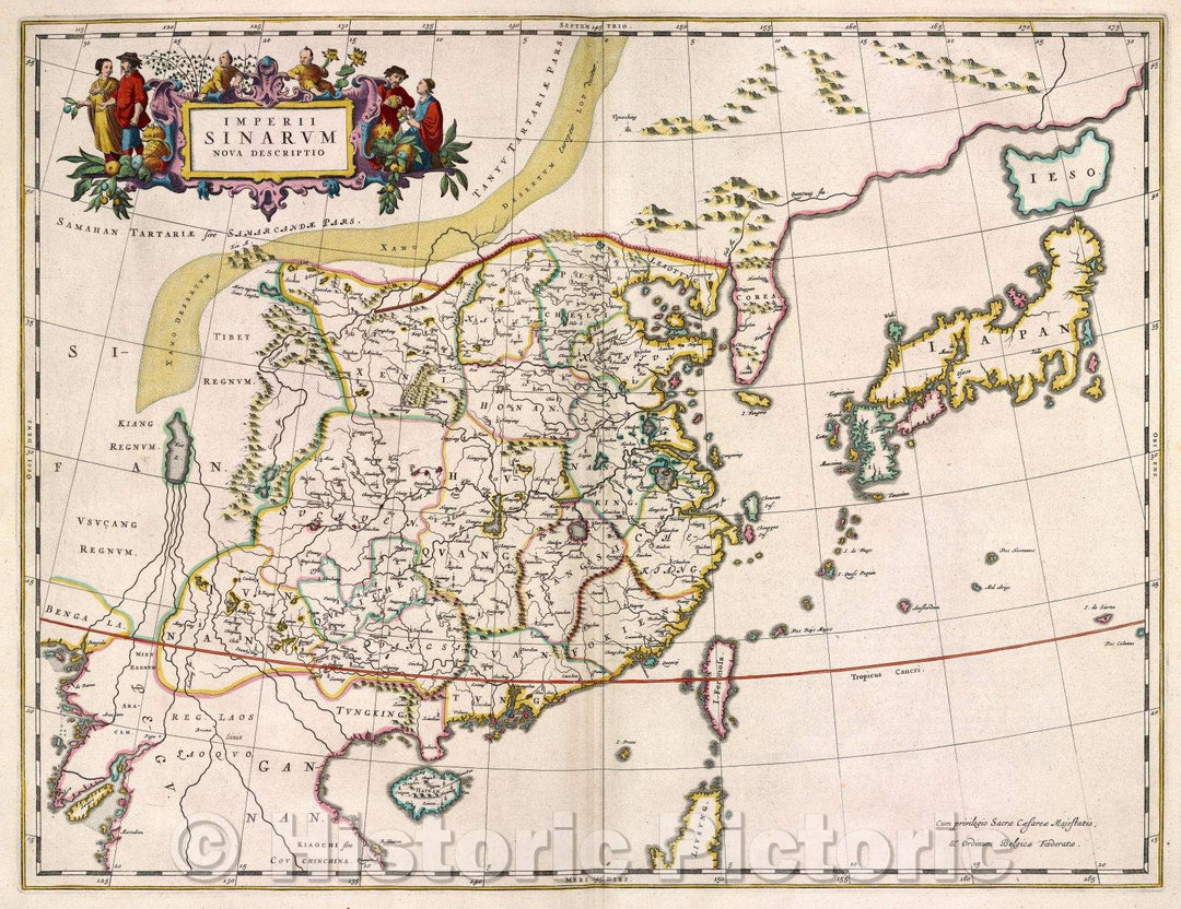 Historic Map : Imperii Sinarum nova Descriptio, 1662 , Vintage Wall Art