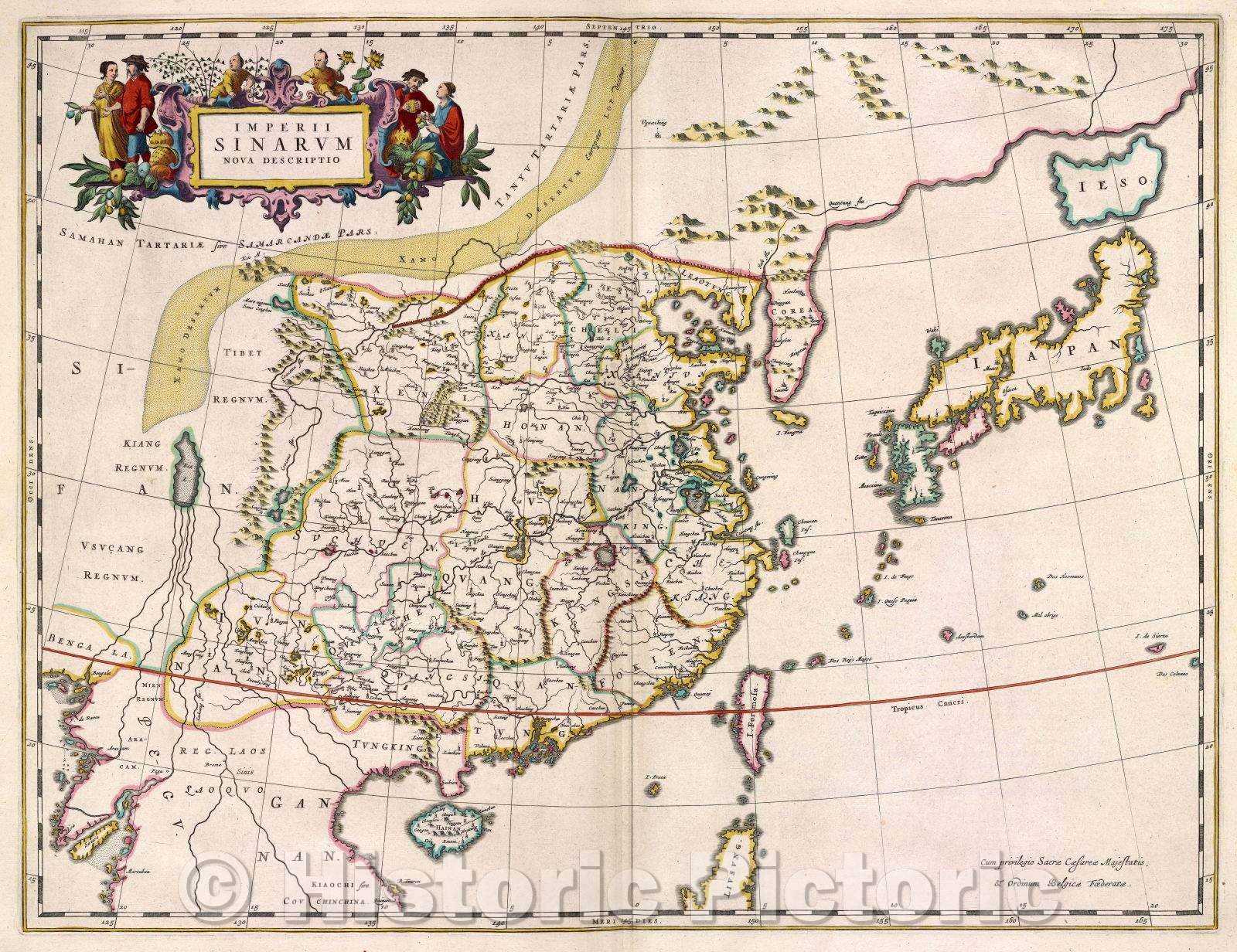 Historic Map : Imperii Sinarum nova Descriptio, 1662 , Vintage Wall Art