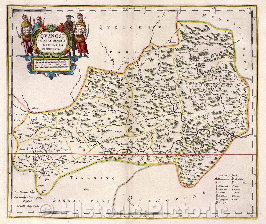 Historic Map : Quangsi, Sinarum Imperii Provincia decimatertia., 1662 , Vintage Wall Art