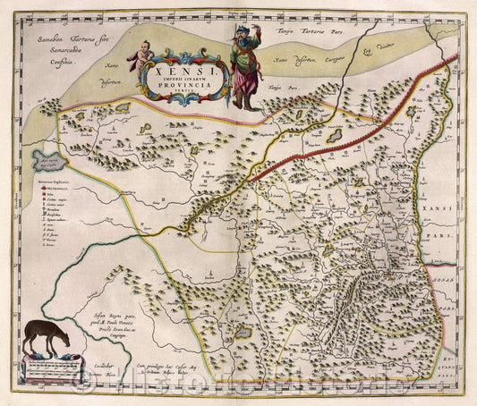 Historic Map : Xensi, Imperii Sinarum Provincia tertia., 1662 , Vintage Wall Art