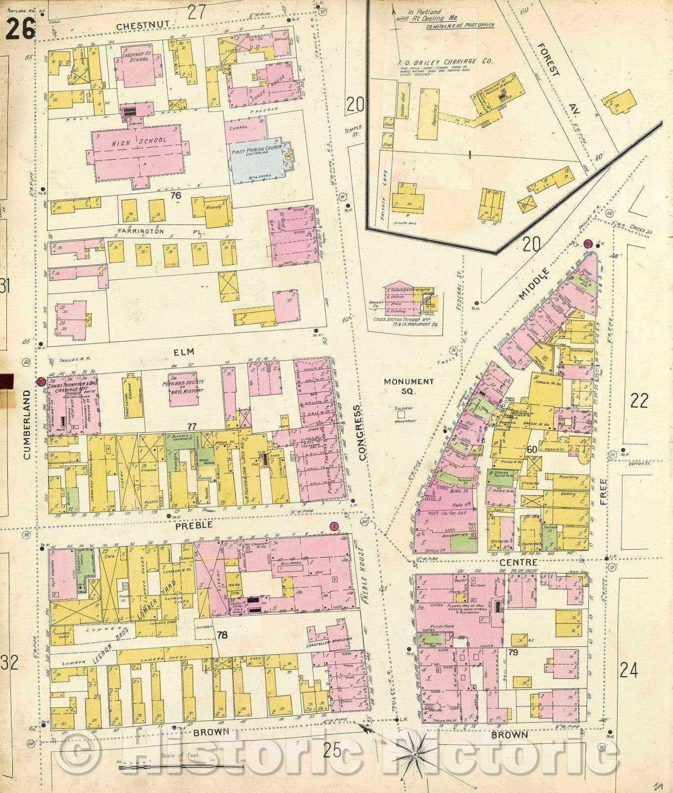 Historic Map : Plate 26., 1896 , Vintage Wall Art