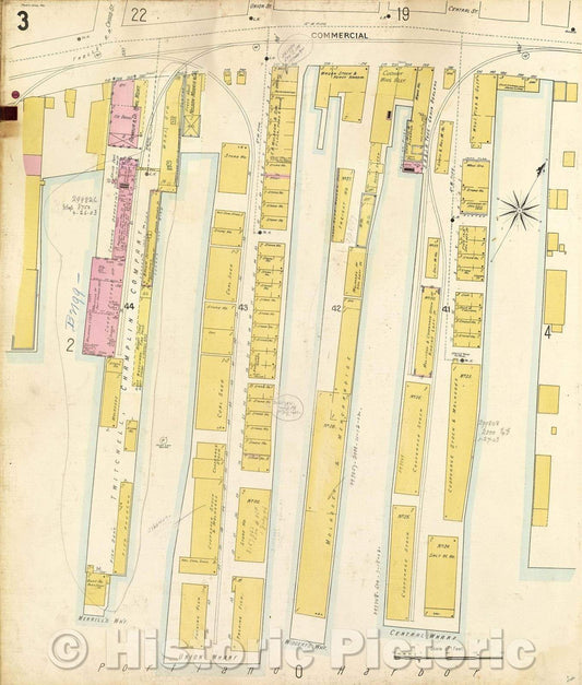 Historic Map : Plate 3., 1896 , Vintage Wall Art