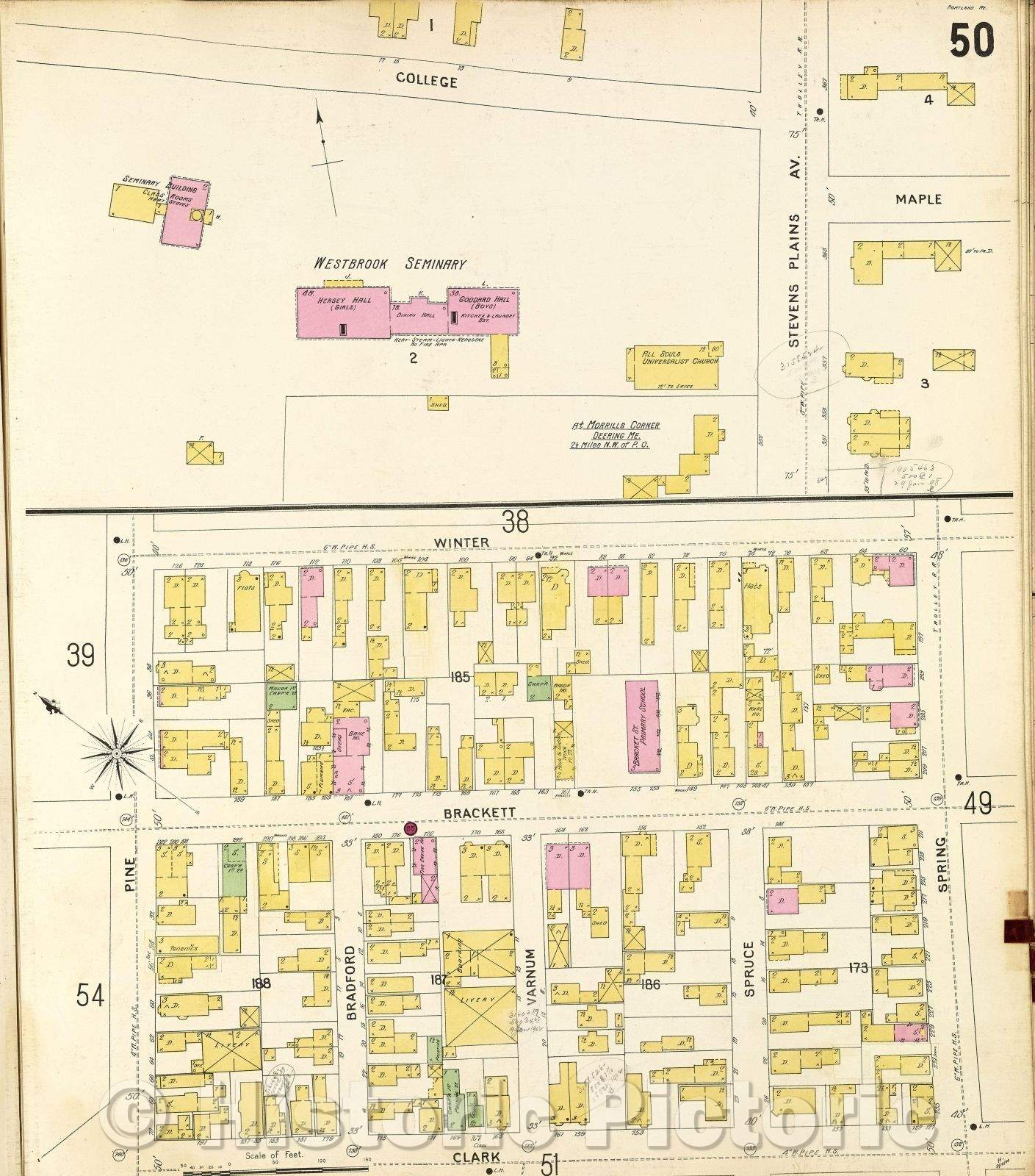 Historic Map : Plate 50., 1896 , Vintage Wall Art