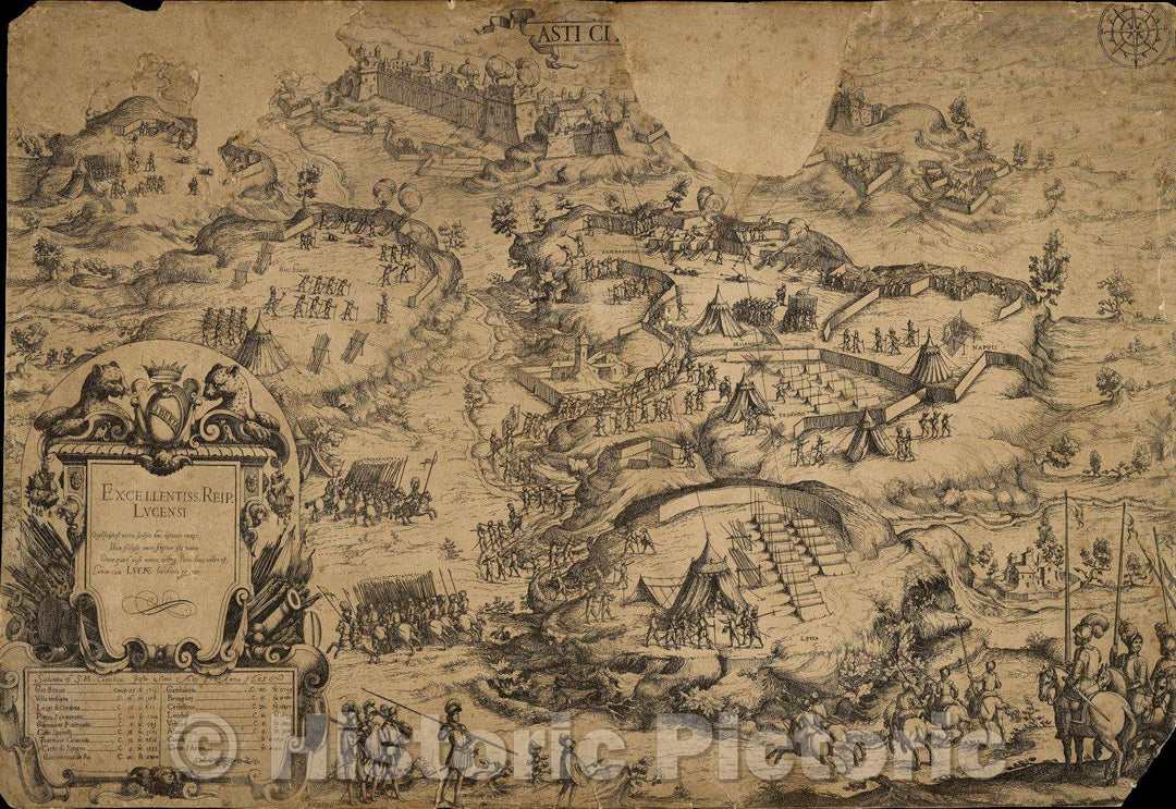 Historic Map : Excellentiss. Reip. Lucensi, 1615 , Vintage Wall Art