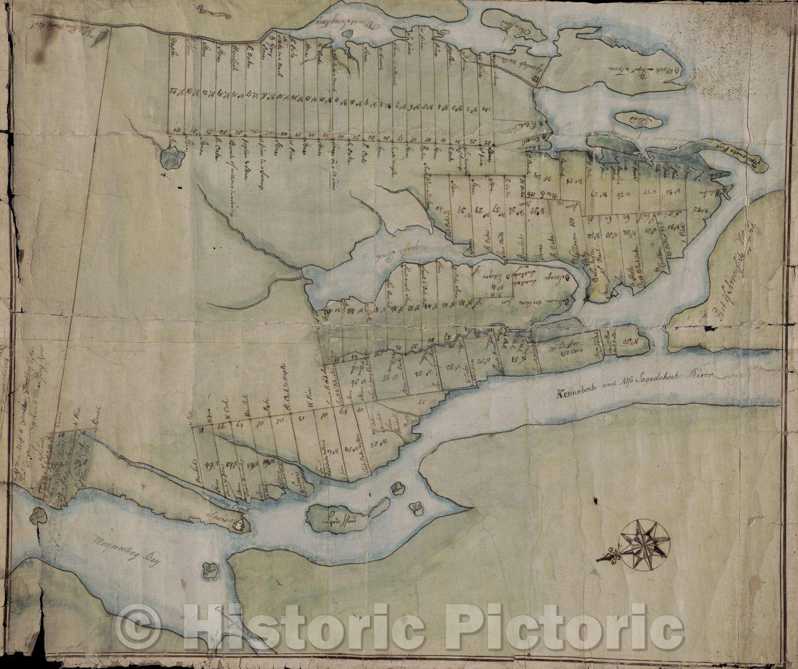 Historic Map : Woolwich Map, c. 1751 , Vintage Wall Art