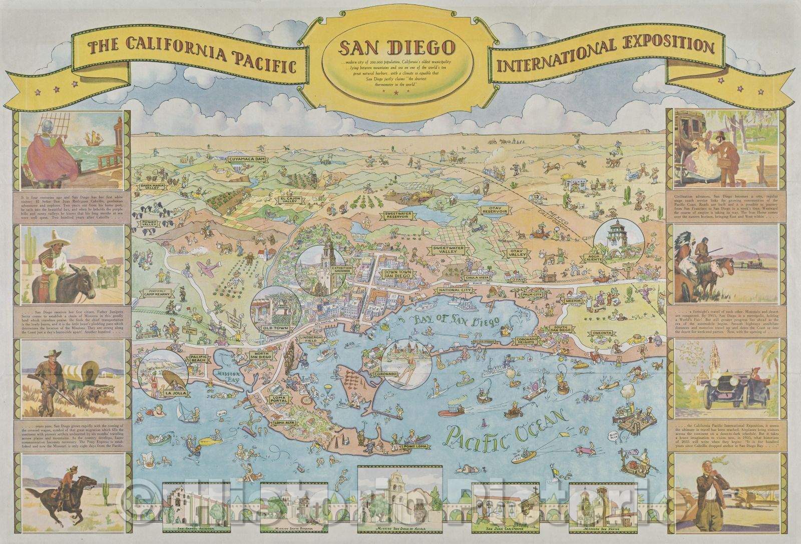 Historic Map : California Pacific International Exhibition, 1935 , Vintage Wall Art