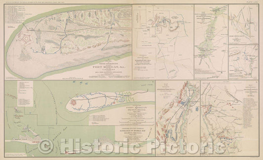 Historic Map : (Appendix 65.)  Engineer Department, HDQRS. Army of the Potomac, July 28th, 1864., 1864 , Vintage Wall Art