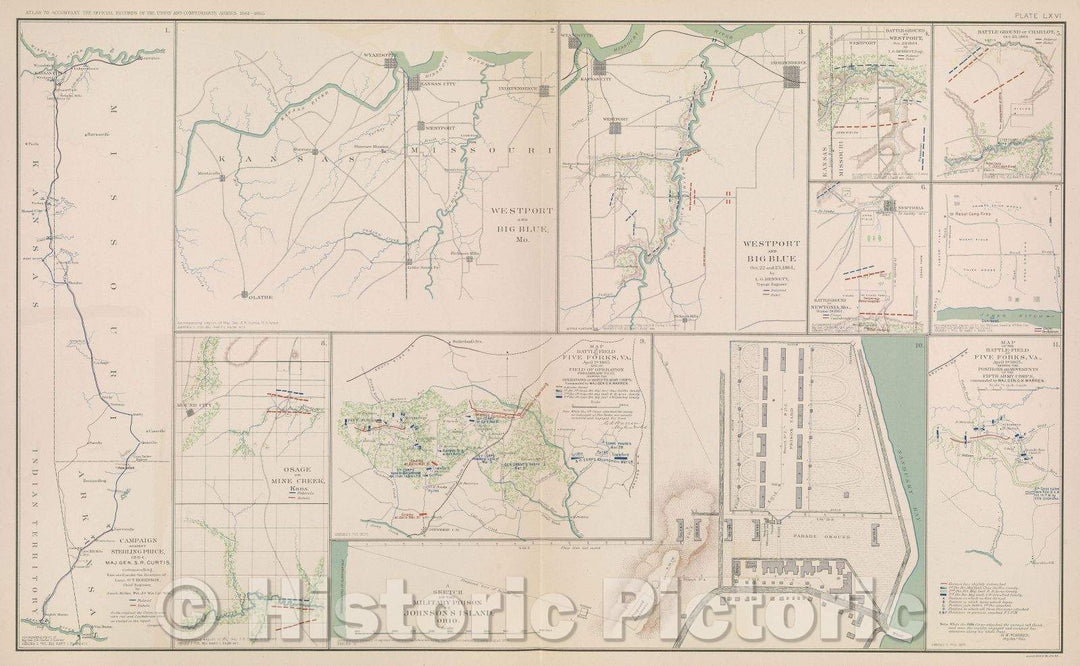 Historic Map : Federal Point, N.C., 1865 , Vintage Wall Art