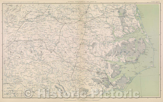 Historic Map : General Topographical Map.  Sheet III., 1891 , Vintage Wall Art