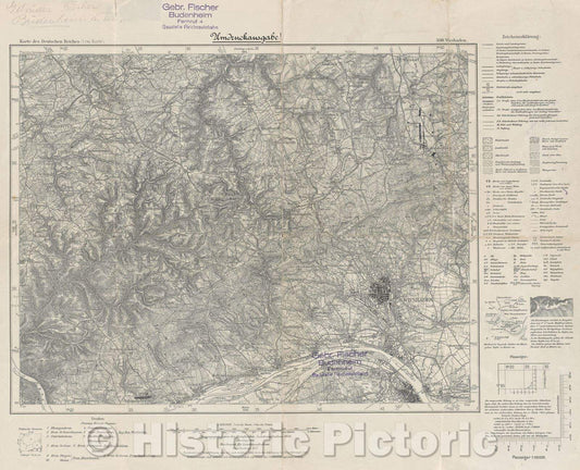 Historic Map : 506. Wiesbaden, Vintage Wall Art