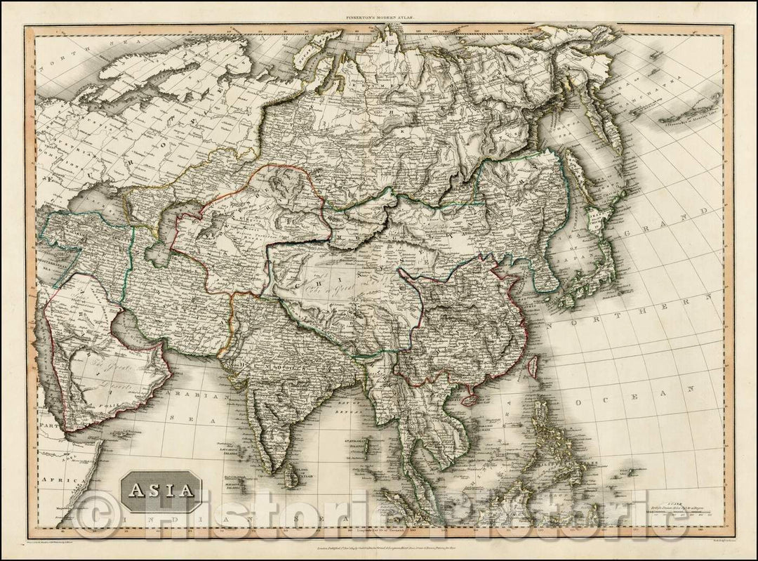 Historic Map - Asia, 1814, John Pinkerton v1