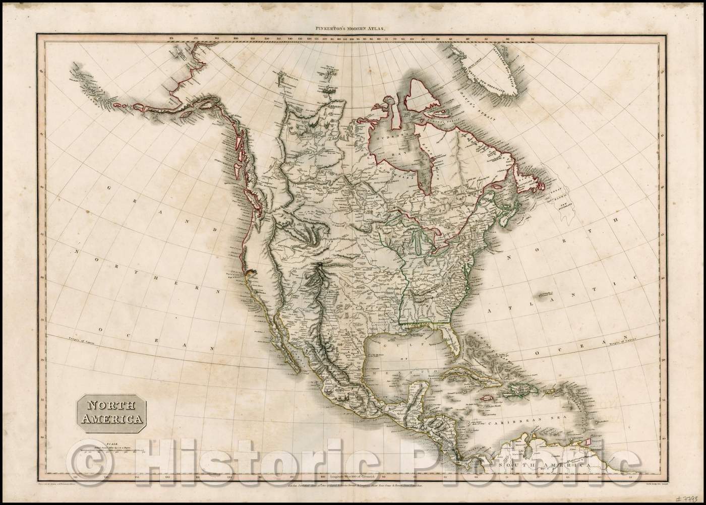 Historic Map - North America, 1812, John Pinkerton v1