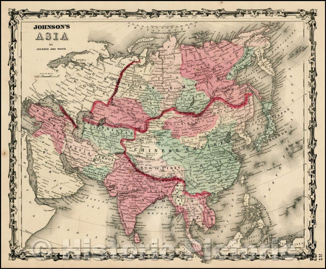 Historic Map - Johnson's Asia, 1862, Alvin Jewett Johnson v1
