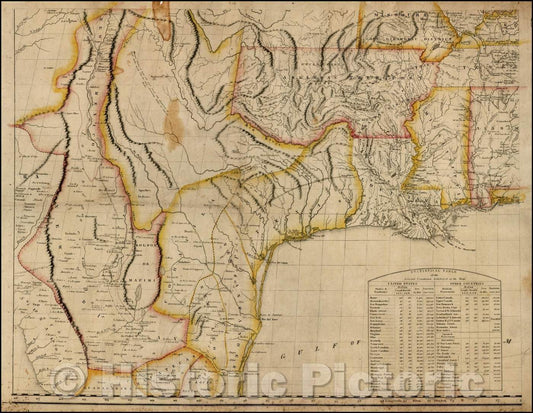 Historic Map - Map of the United States with the Contiguous British & Spanish Possessions, 1822, John Melish v1
