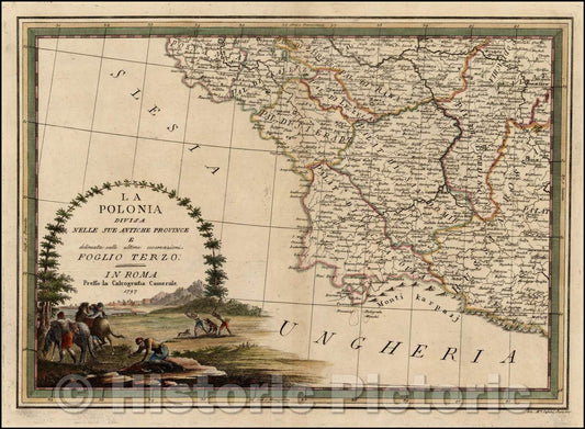 Historic Map - La Polonia Divisa Nell Sue Antiche Province E delineata quelle ultime osservazioni. Foglio Terzo, 1797, Giovanni Maria Cassini v1